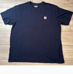Carhartt Men's Navy Blue Pocket T-Shirt
